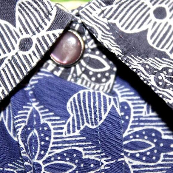 Esprit Vintage Geometric Print Button Down Shirt M - Picture 4 of 7